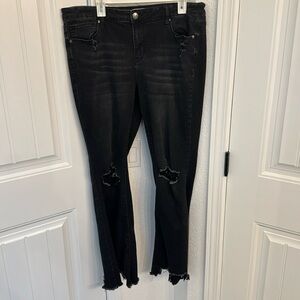 Arula bootcut flare jeans with holes 16